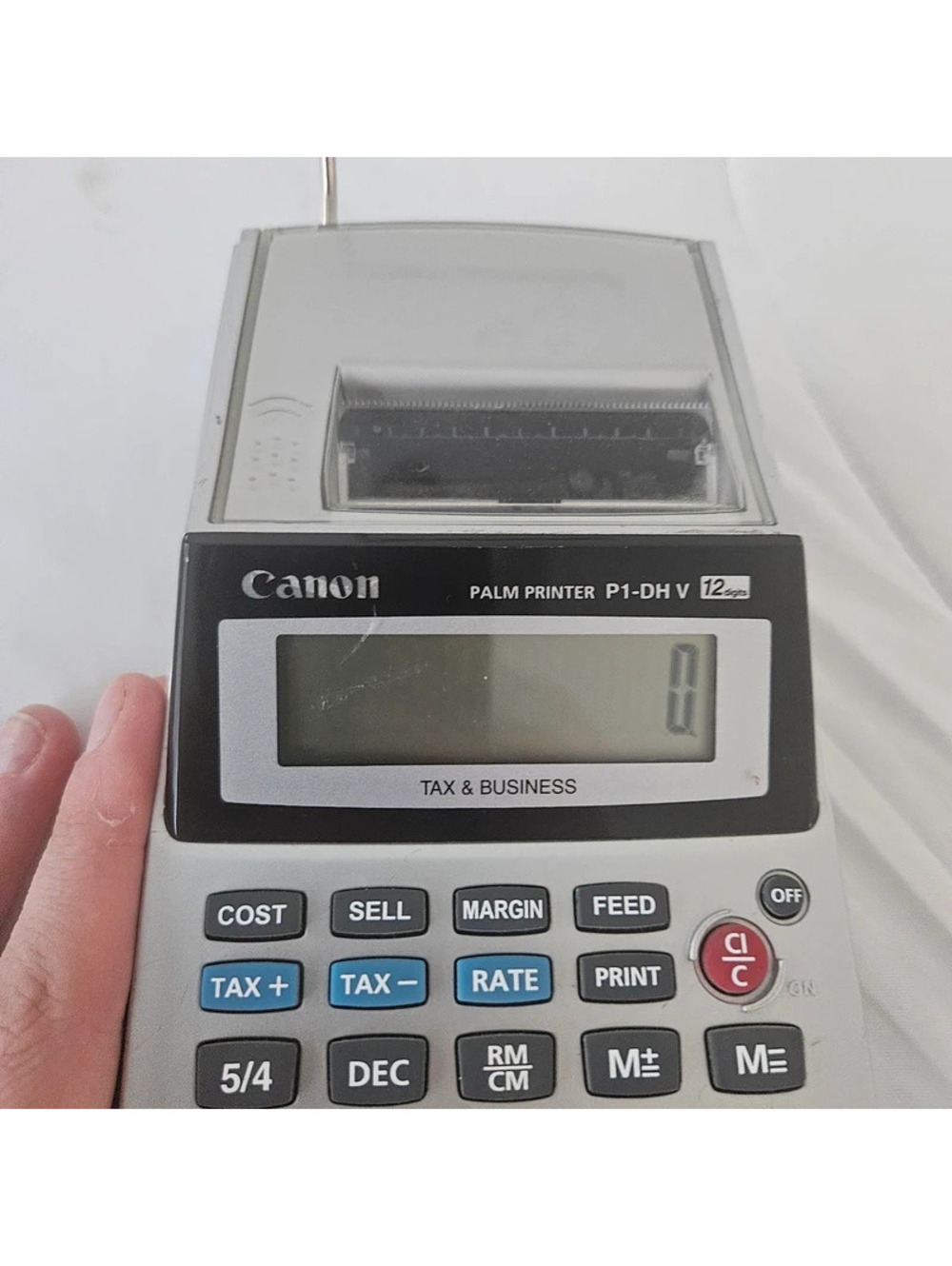 Canon P1-DH V 12-Digit Palm Printing Calculator Tax & Business